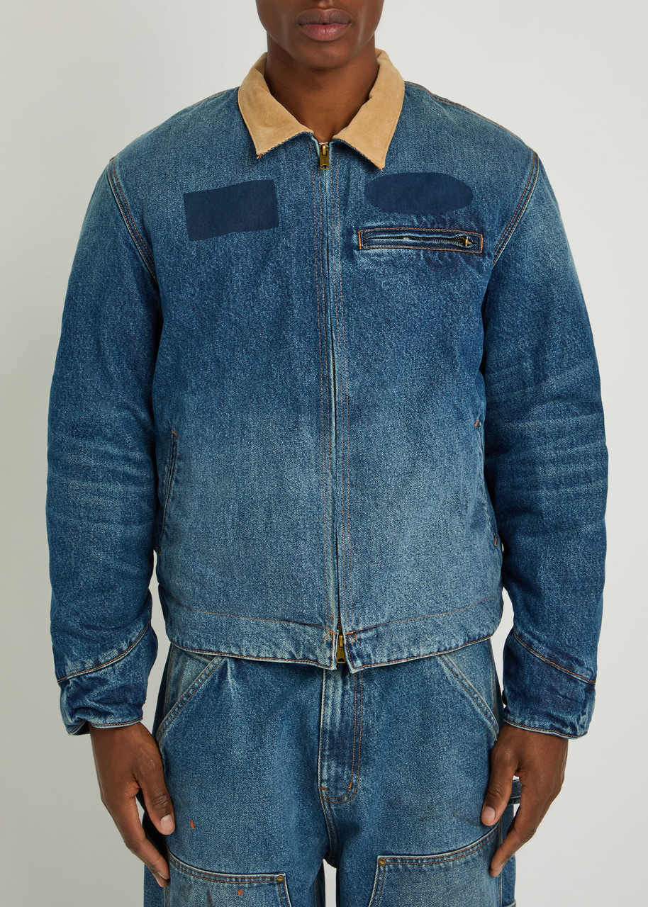  Cherry Los Angeles Sun Faded Washed Denim Jacket - M 