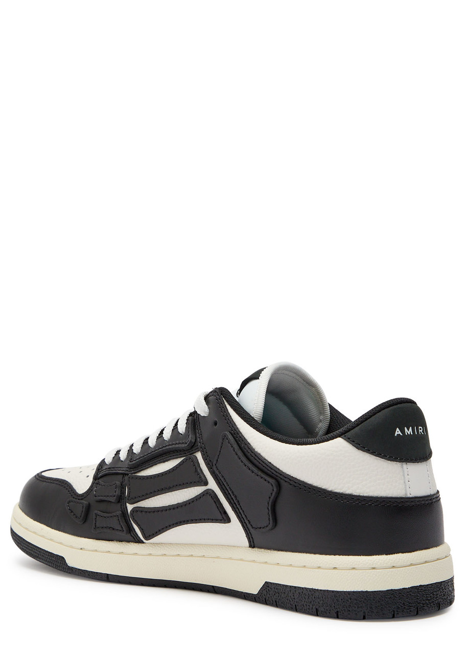 Amiri Skel Top Low Black And White Sneakers With Logo Patch On Thetongue And Contrasting Details On The Si In Black