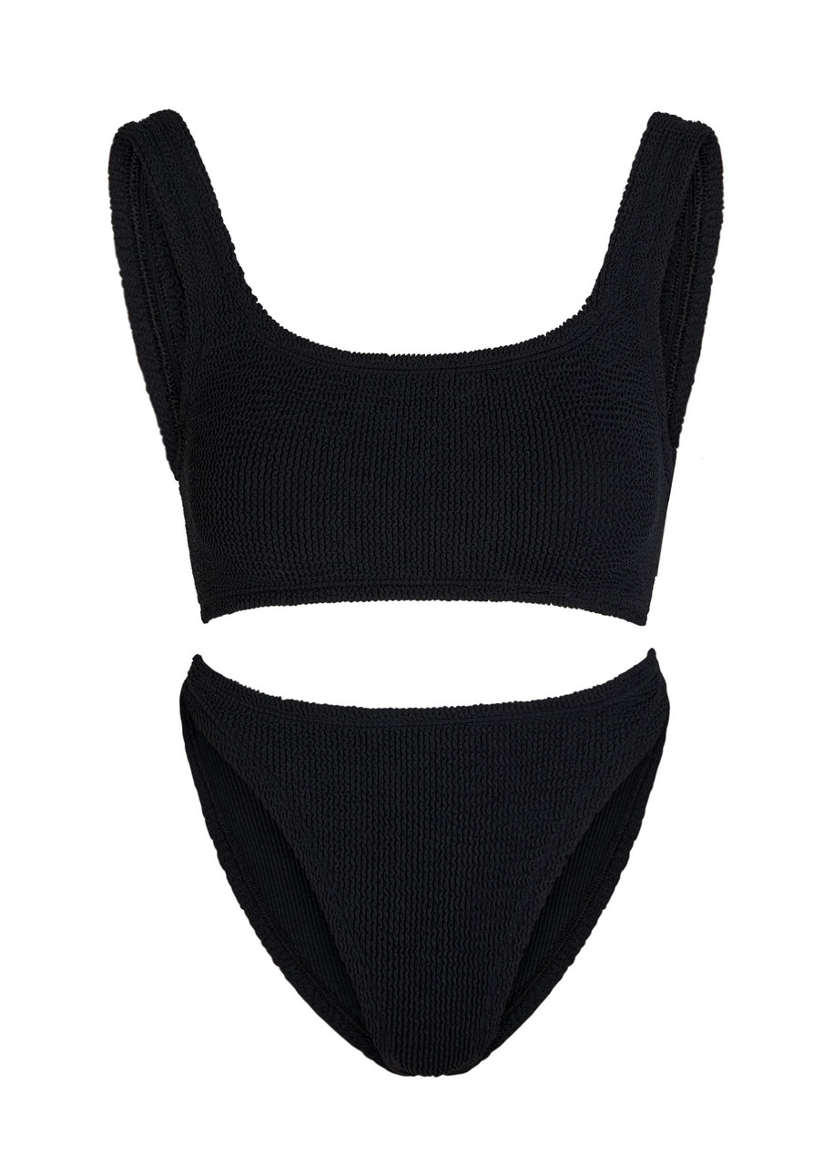 Hunza G Xandra Crinkle Bikini In Black