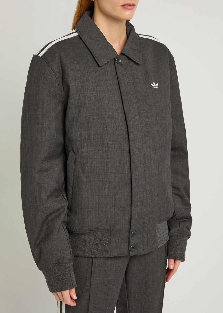 Adidas X Wales Bonner Quilted Wool-blend Jacket – Dark Grey – M (UK12 / M)