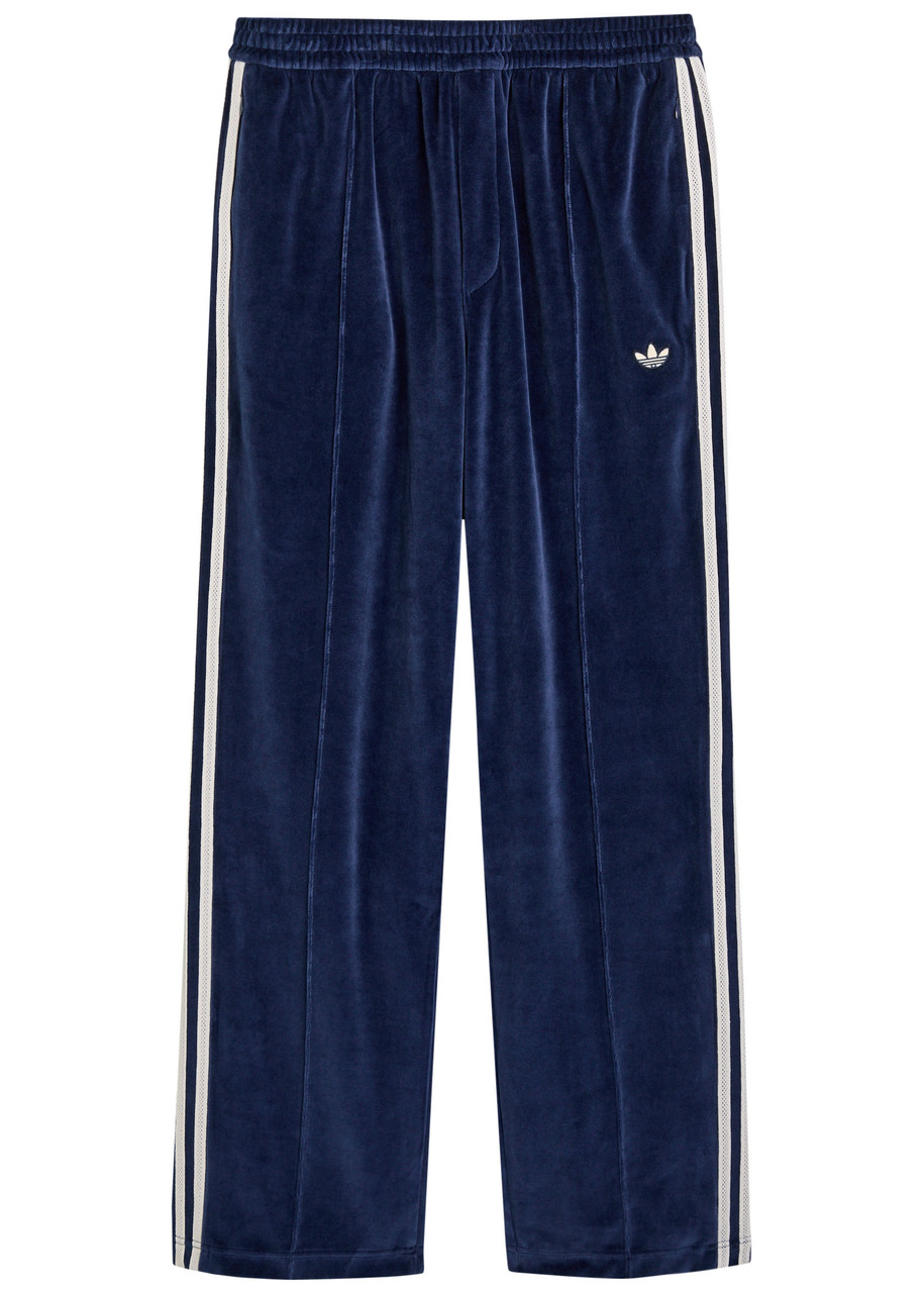 Adidas Originals Adidas X Wales Bonner X Wales Bonner Straight-leg Velour Track Pants In Blue