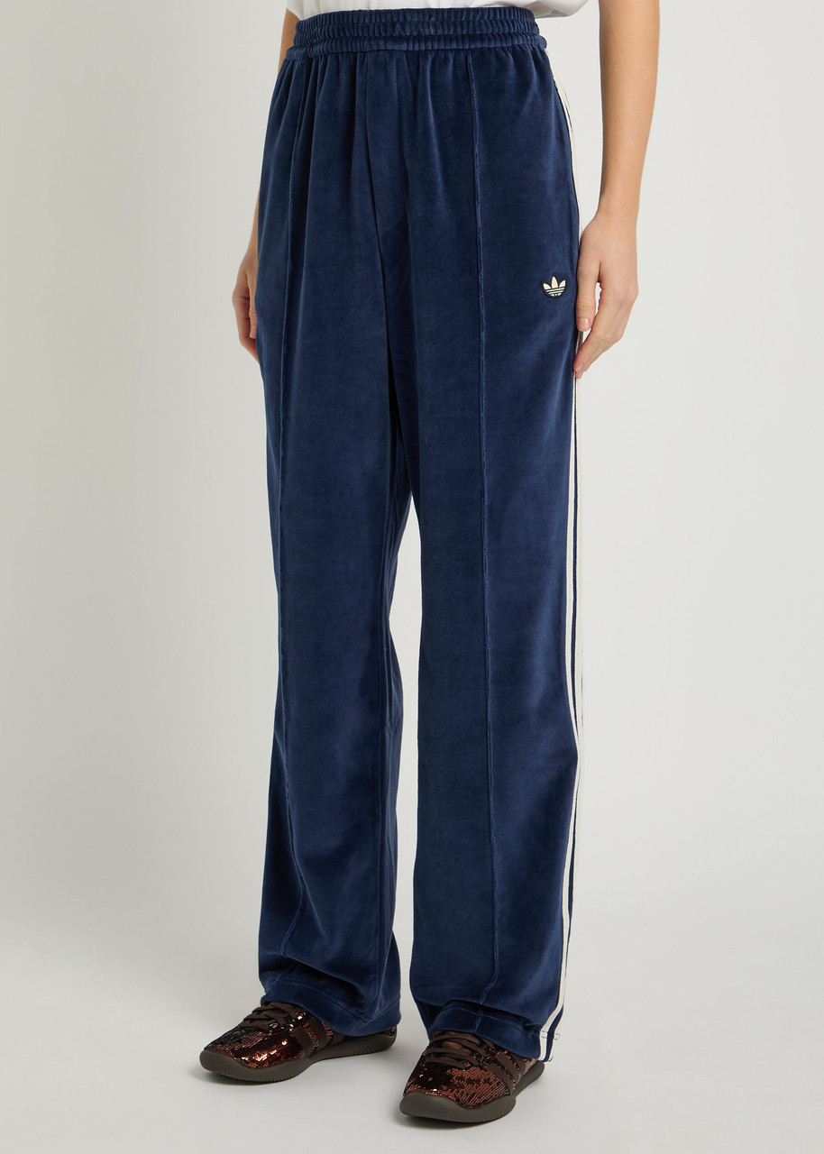 Adidas Originals Adidas X Wales Bonner X Wales Bonner Straight-leg Velour Track Pants In Blue