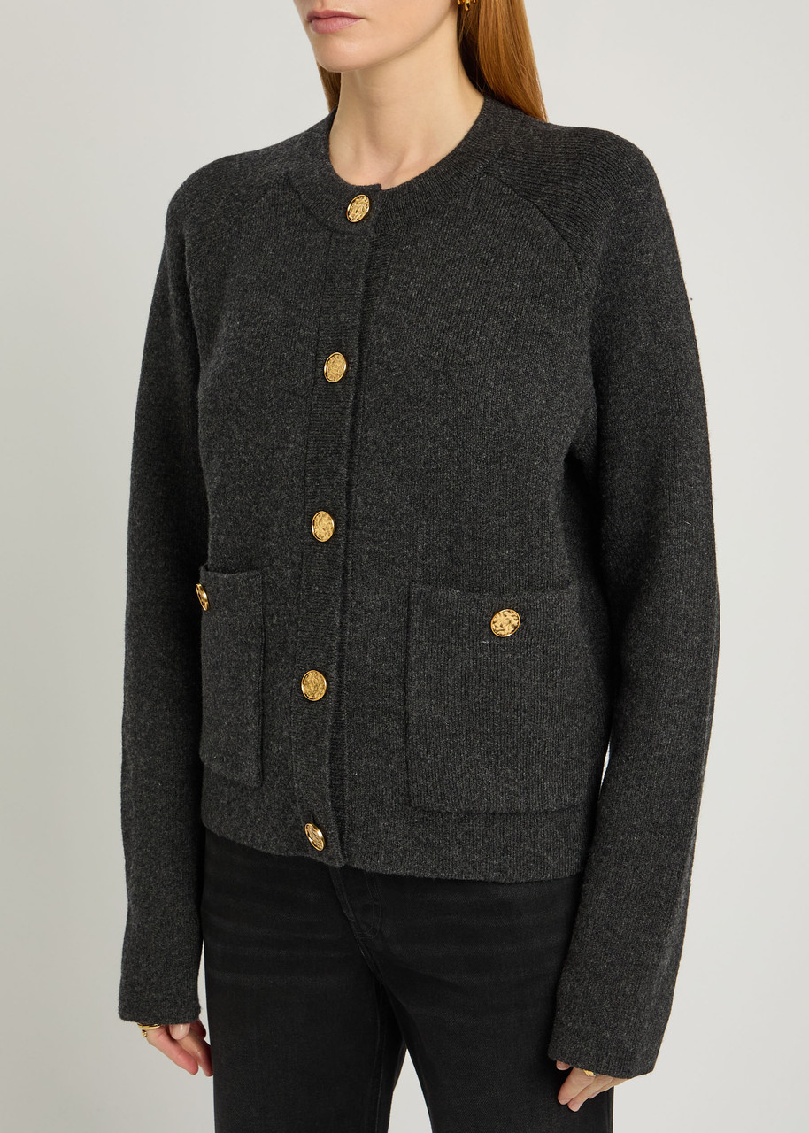 Totême Toteme Wool-blend Cardigan In Gray