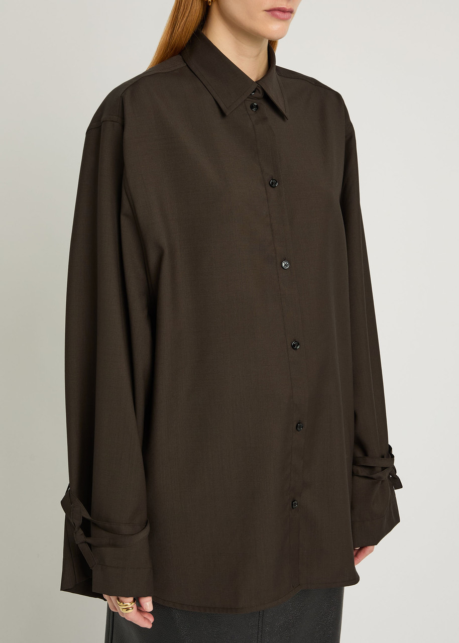 Totême Toteme Wool Shirt In Brown