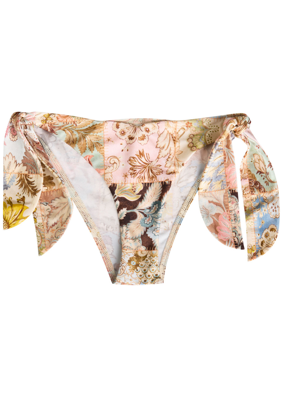 Zimmermann Daylight Printed Stretch-polyamide Bikini Briefs In Multi