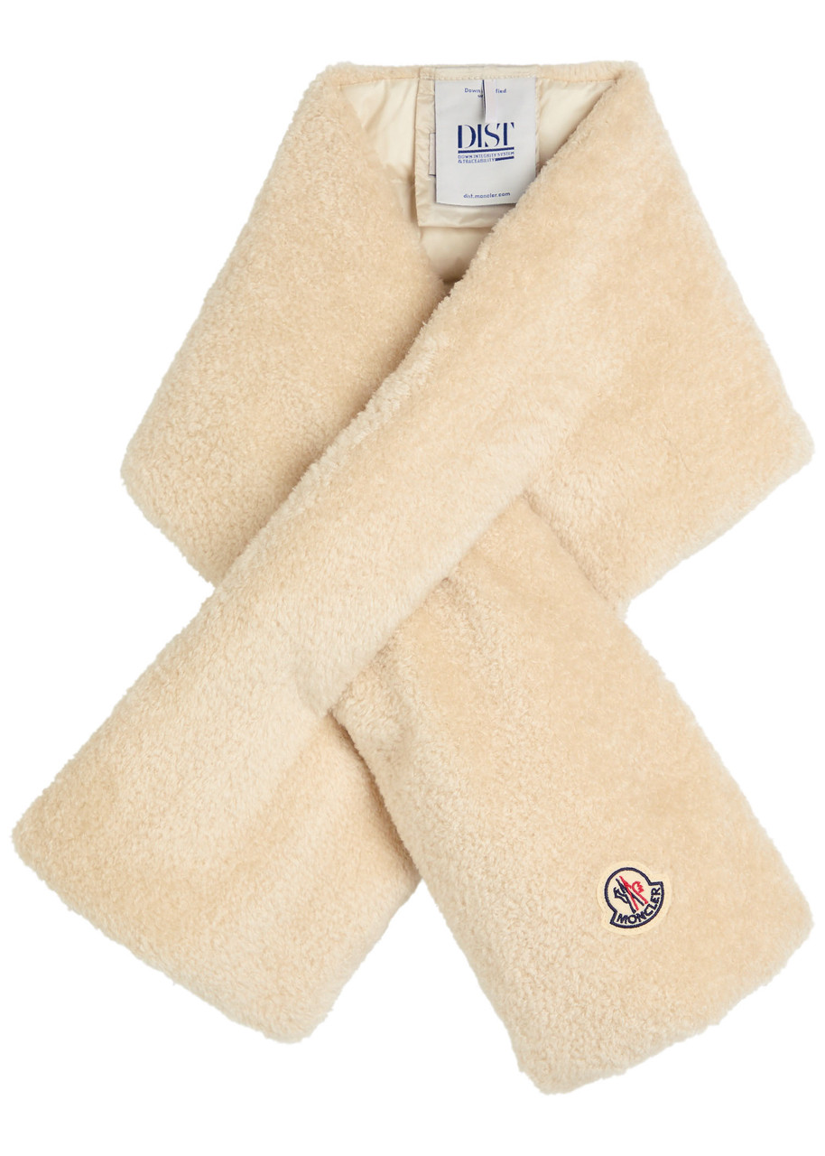 Moncler Quilted Teddy Scarf - Cream - One Size