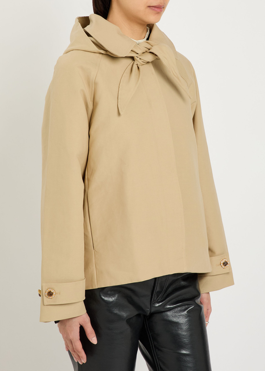 Sister Jane Galleria Hooded Cotton Jacket In Brown