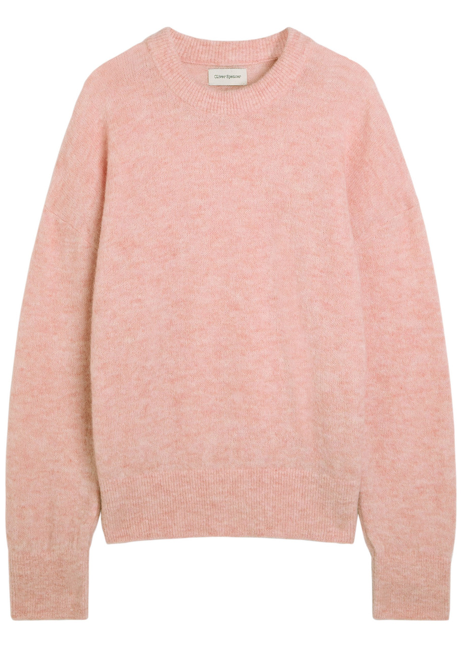 Oliver Spencer Burley Melange Brushed Wool-blend Jumper - Pink - S