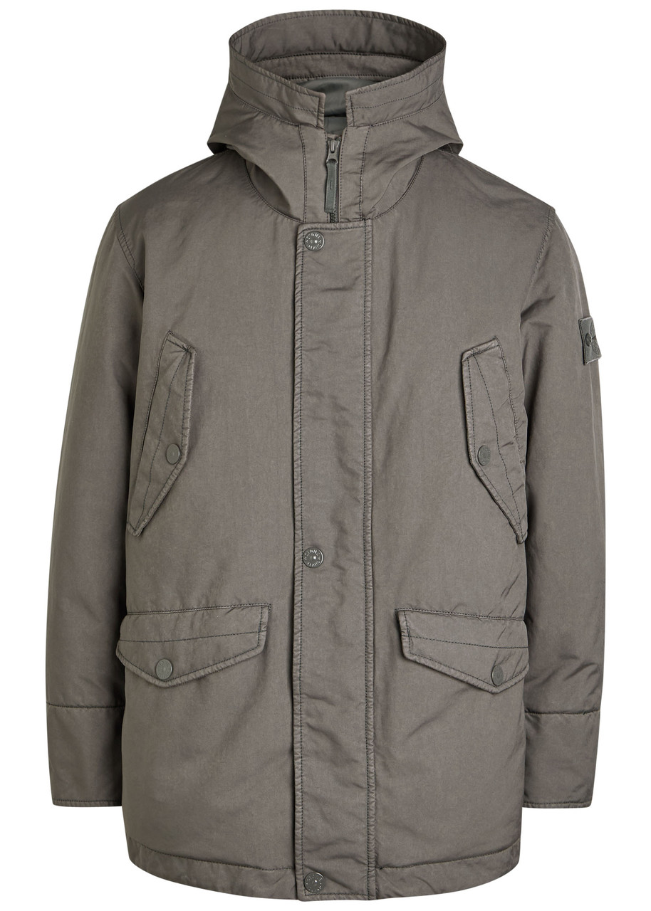 Stone Island Ghost Padded Hooded Parka Jacket - Dark Grey - XL