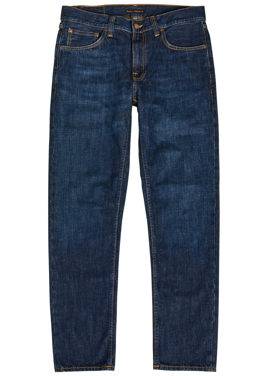 Nudie Jeans Gritty Jackson Straight-leg Jeans - Dark Blue - 34 (W34 / L)