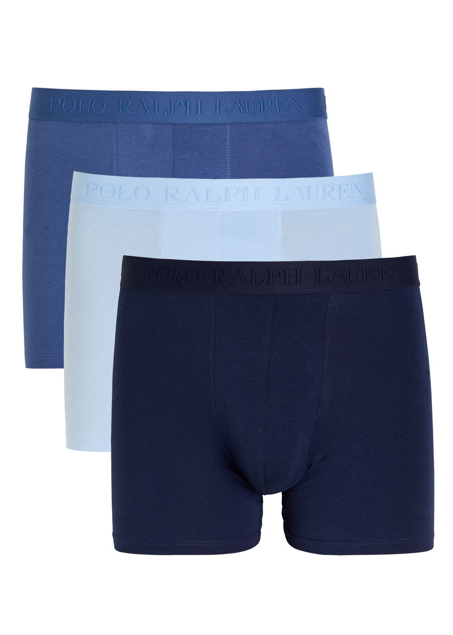 Polo Ralph Lauren Stretch-cotton Trunks - set of Three - Blue - XL