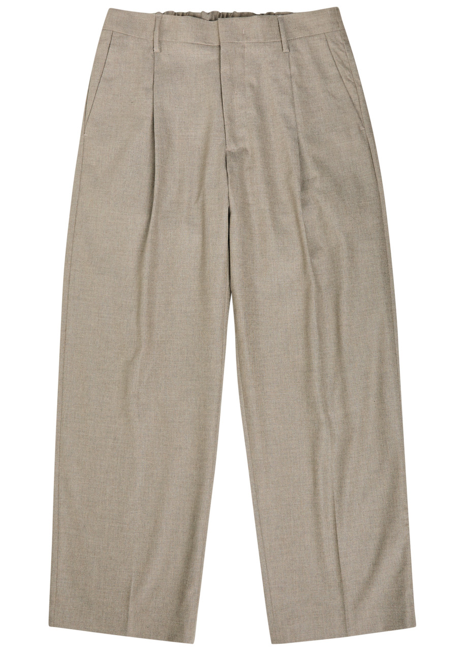 NN07 Kay Pleated Straight-leg Woven Trousers - Sand - 34 (W34 / L)