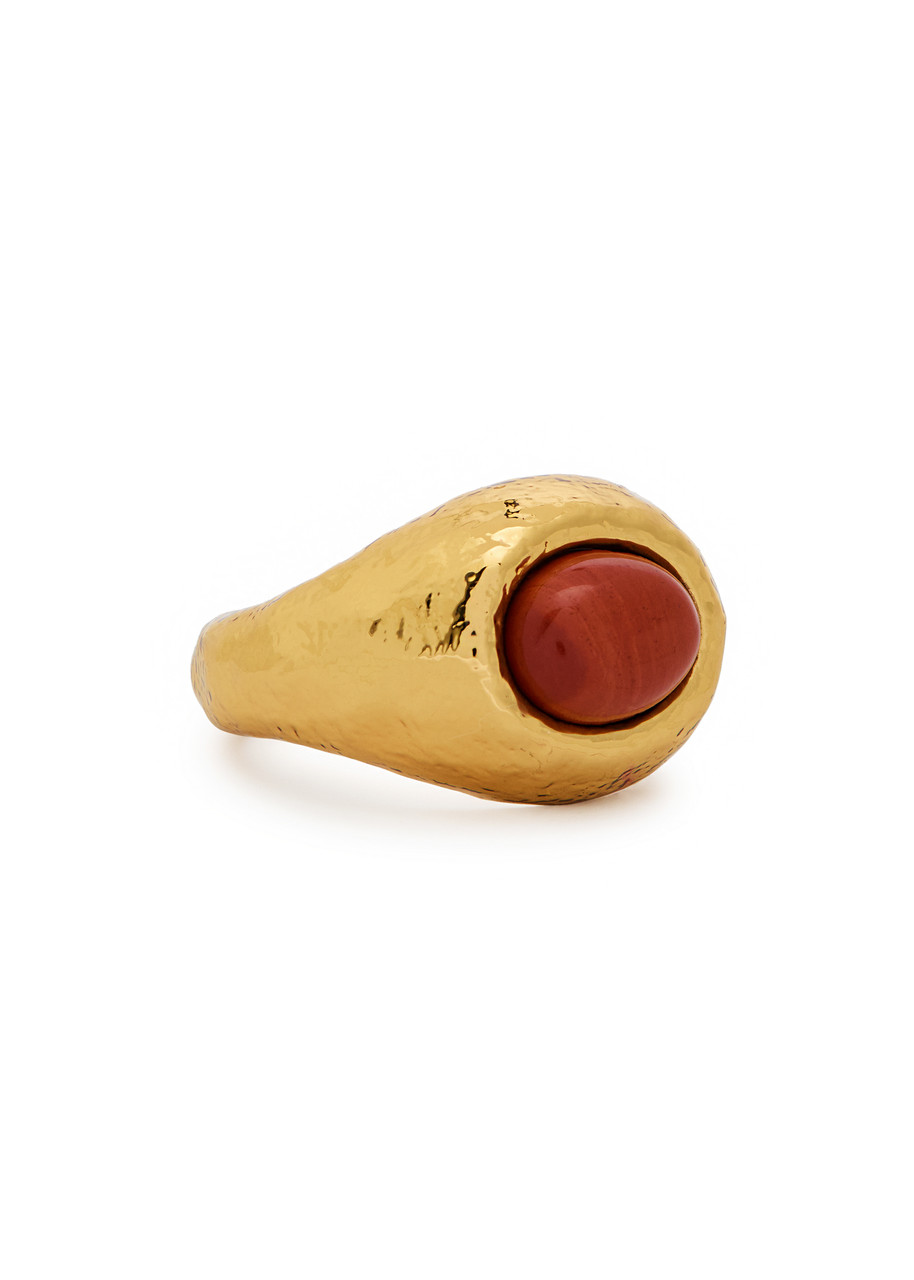 Anni Lu Cherry On Top 18kt Gold-plated Ring In Gold