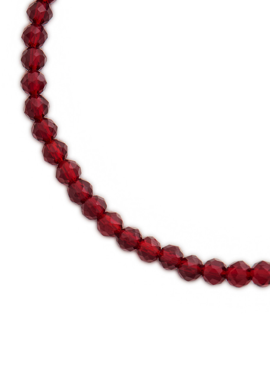 Anni Lu Tan Line 18kt Gold-plated Beaded Bracelet In Burgundy