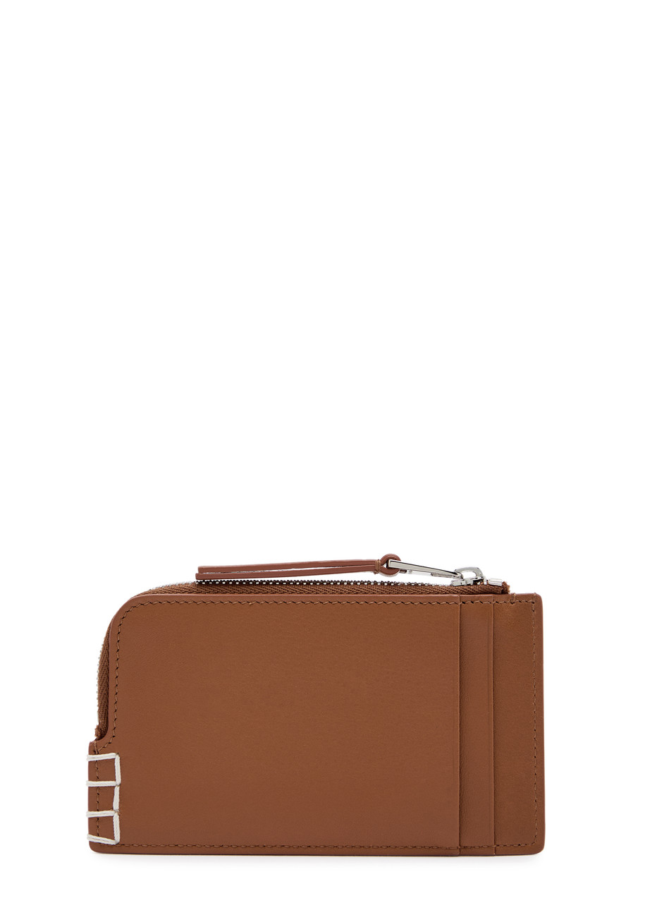 Jw Anderson Loafer Leather Wallet In Brown