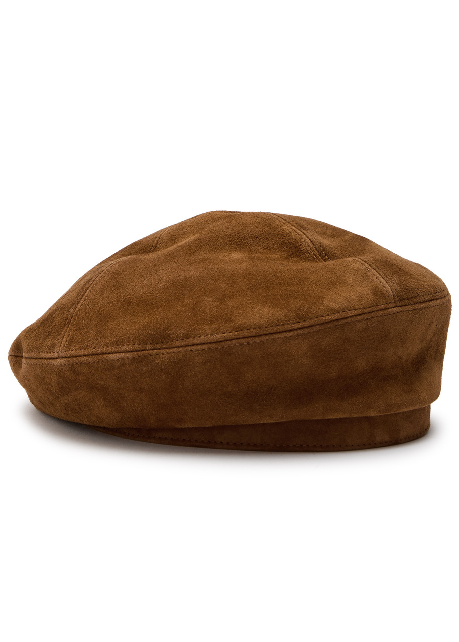 Lack Of Color Priya Suede Beret In Brown