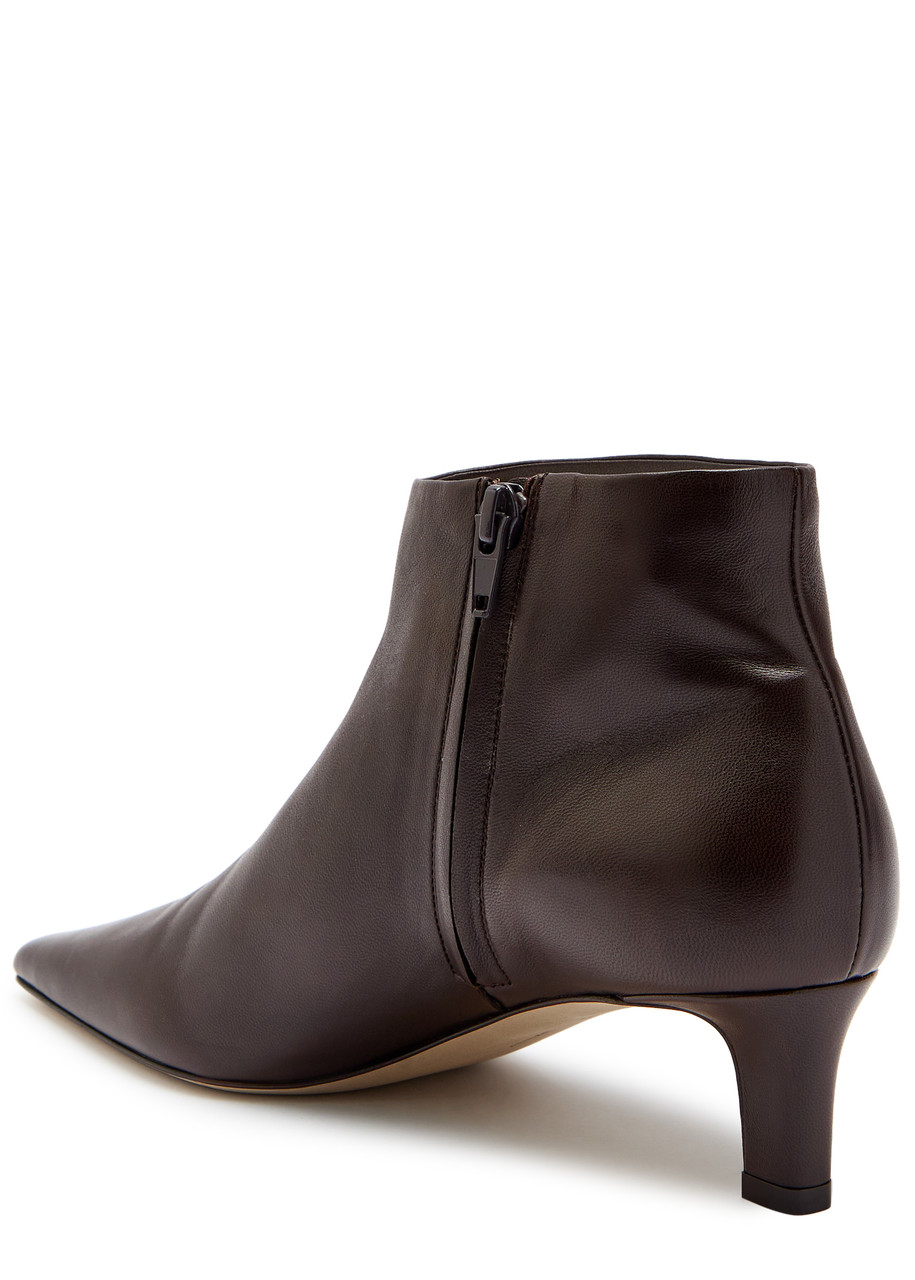 The Row Carla 45 Leather Ankle Boots In Multi