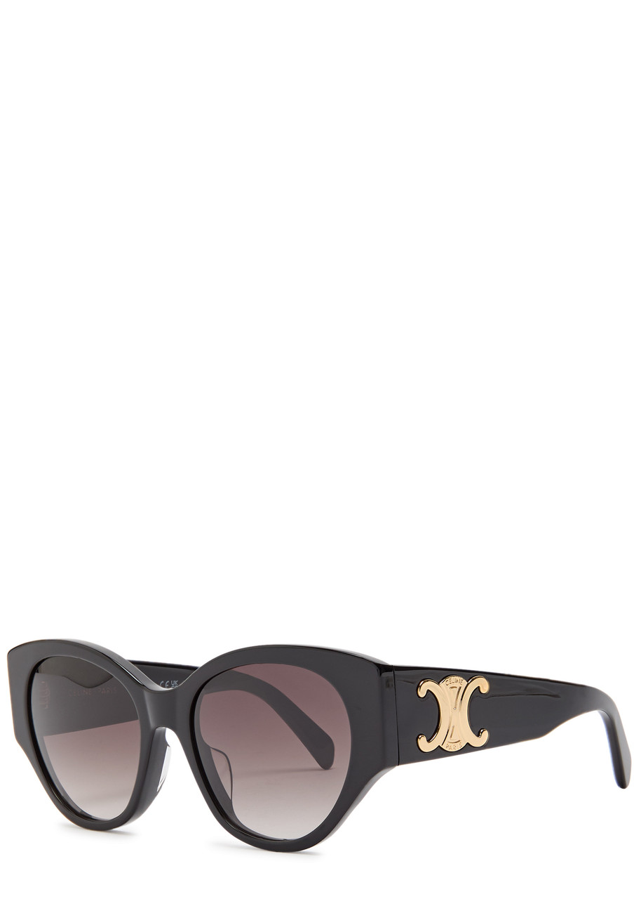 Celine Triomphe Cat-eye Sunglasses - Black - One Size