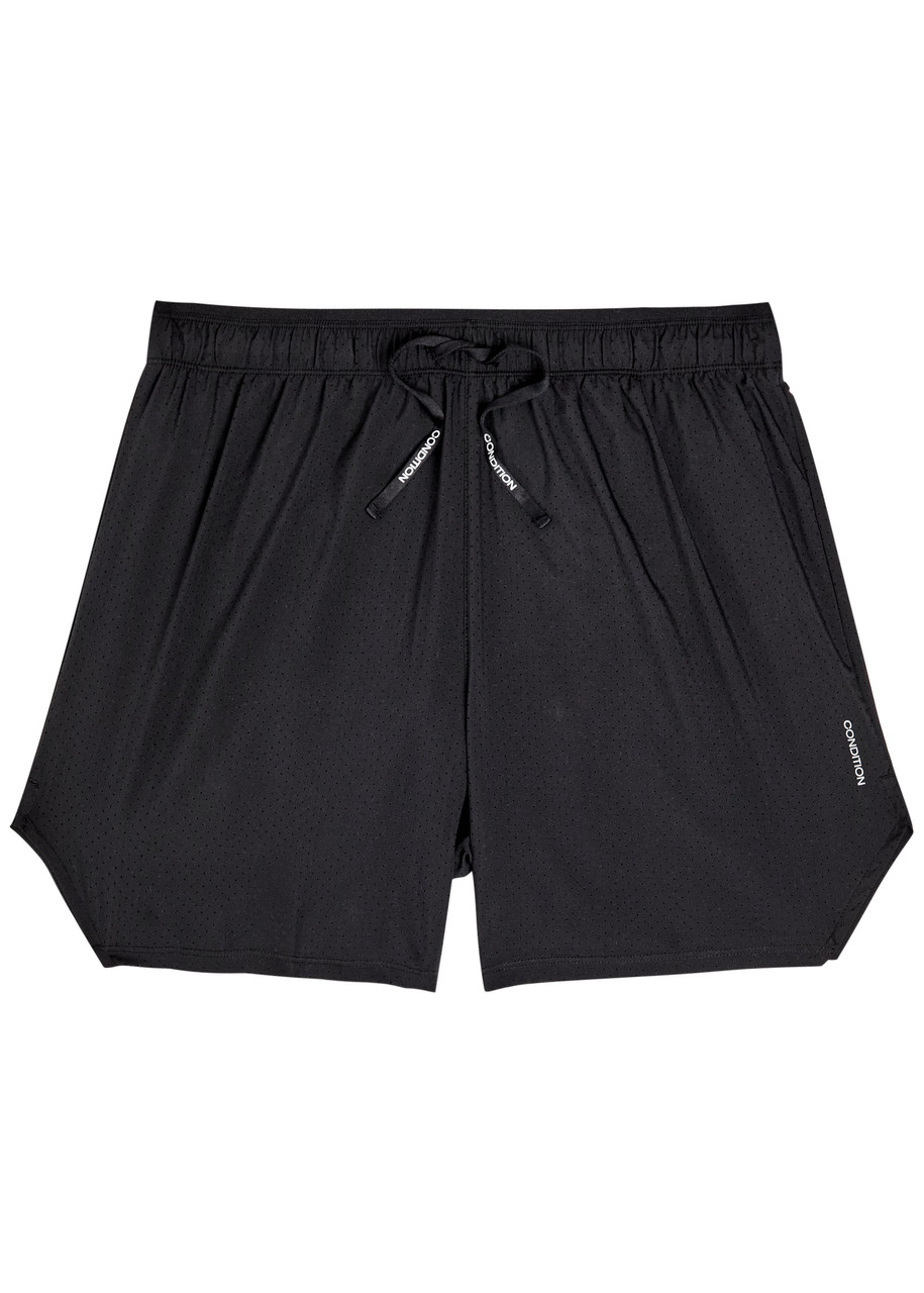 Condition Aero Perforated Stretch-jersey Shorts - Black - M