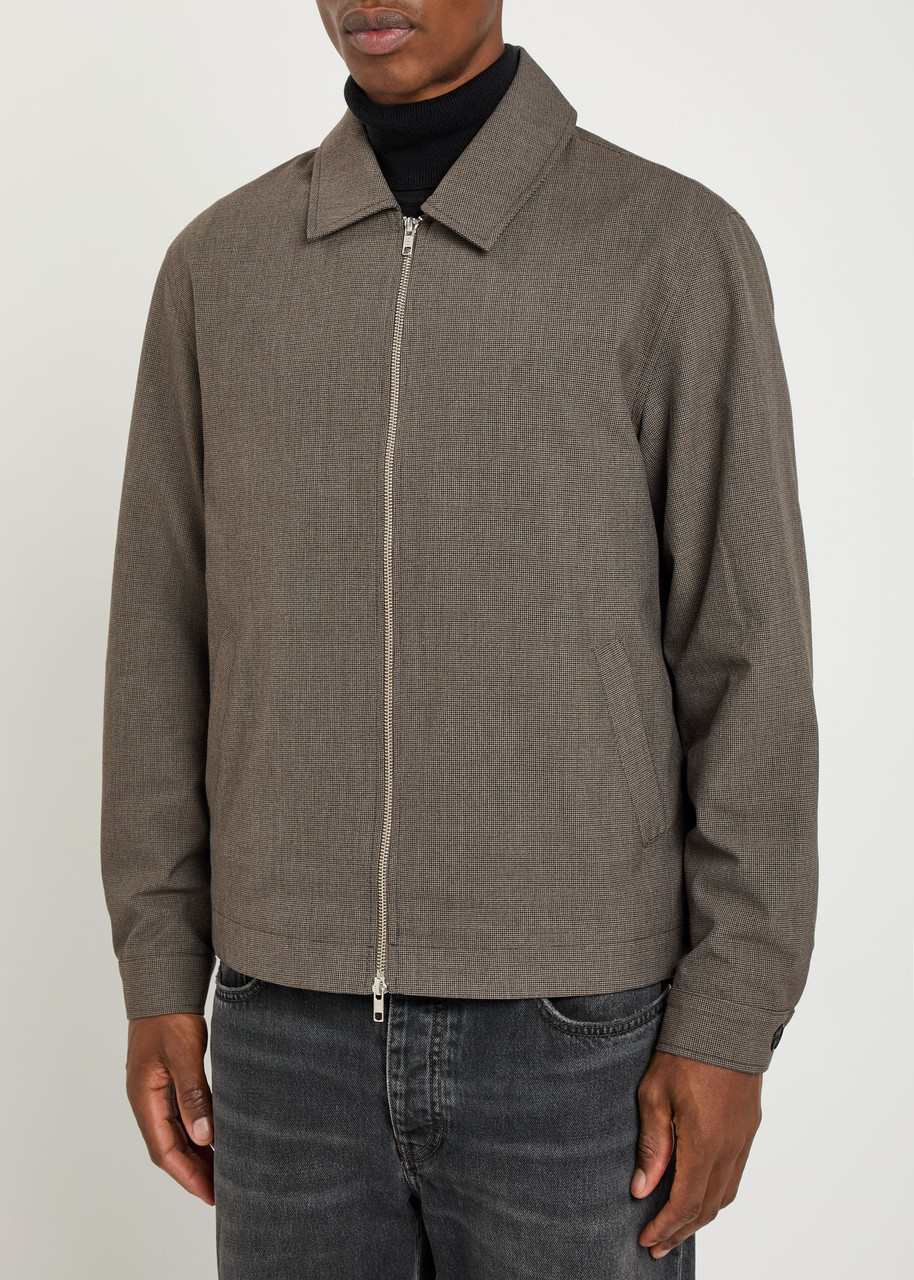  Wax London Eldon Houndstooth Jacket - Brown - S 