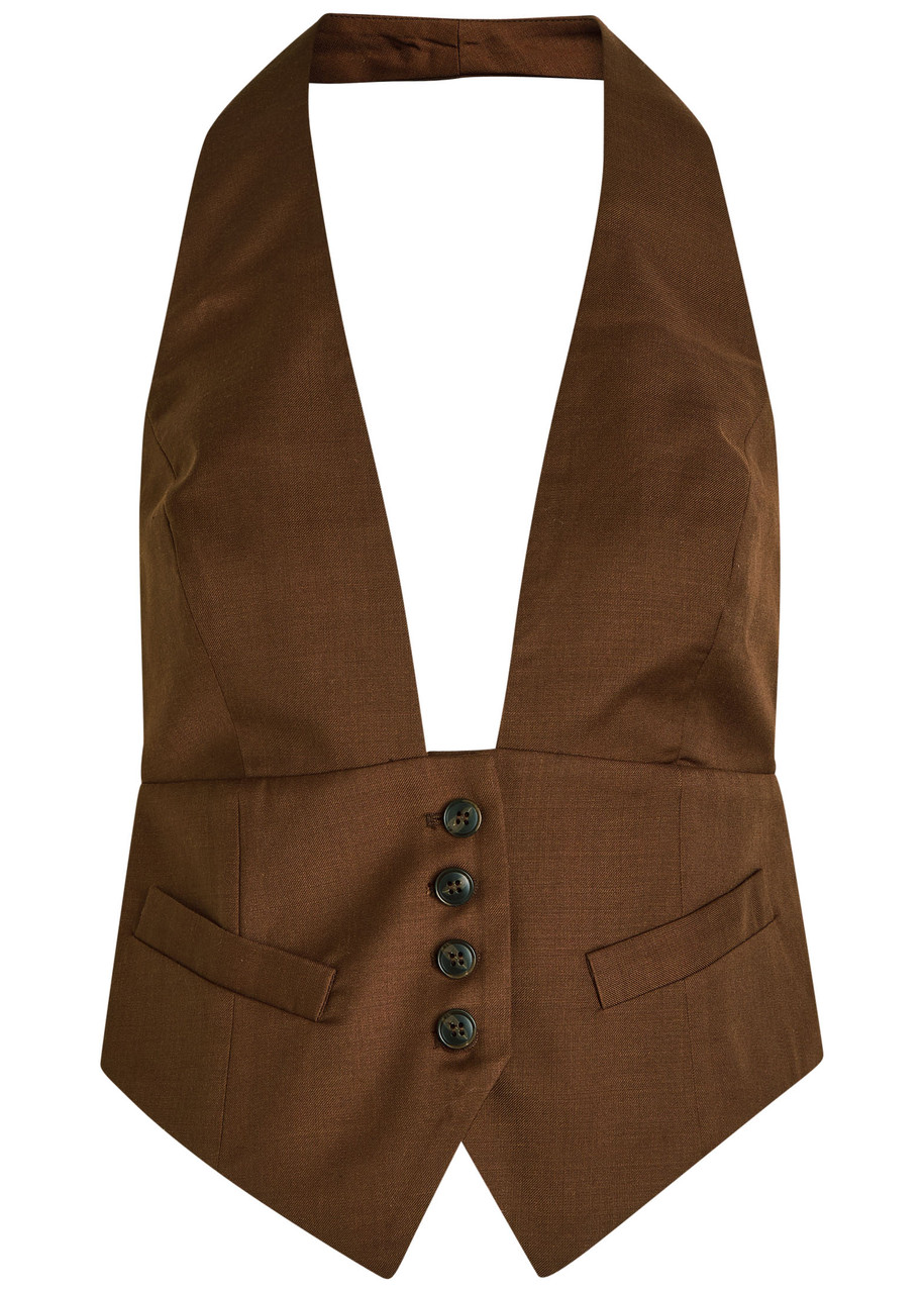 Ronny Kobo Alesis Woven top - Brown - L (UK14 / L)