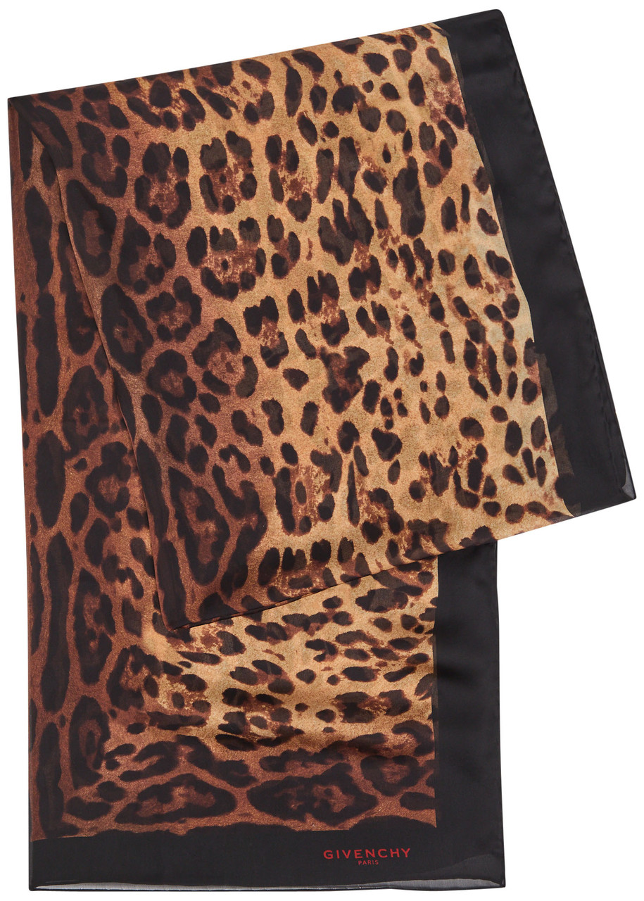 Givenchy Leopard-print Silk Scarf - One Size