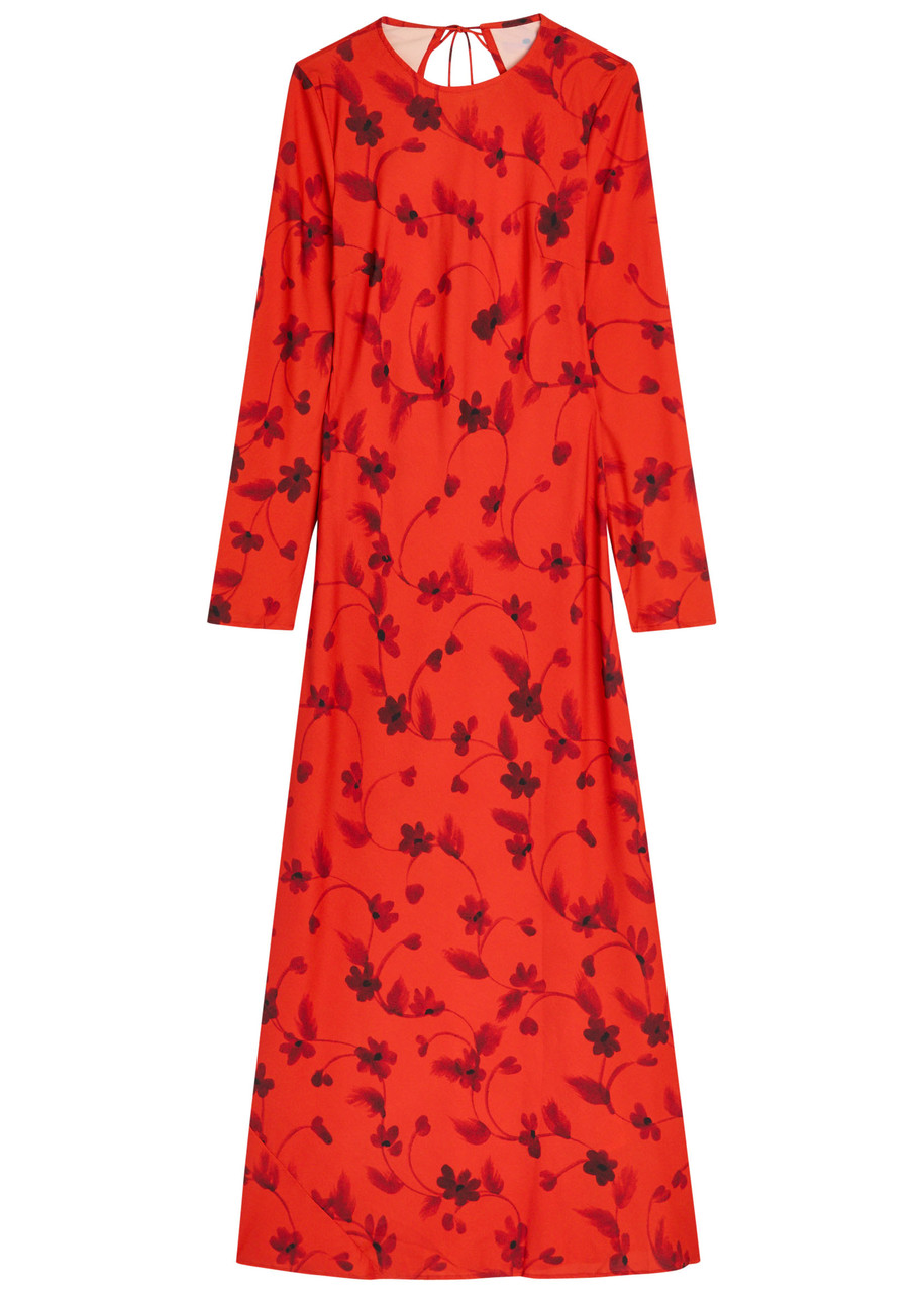 Faithfull The Brand Mesa Floral-print Maxi Dress In Red