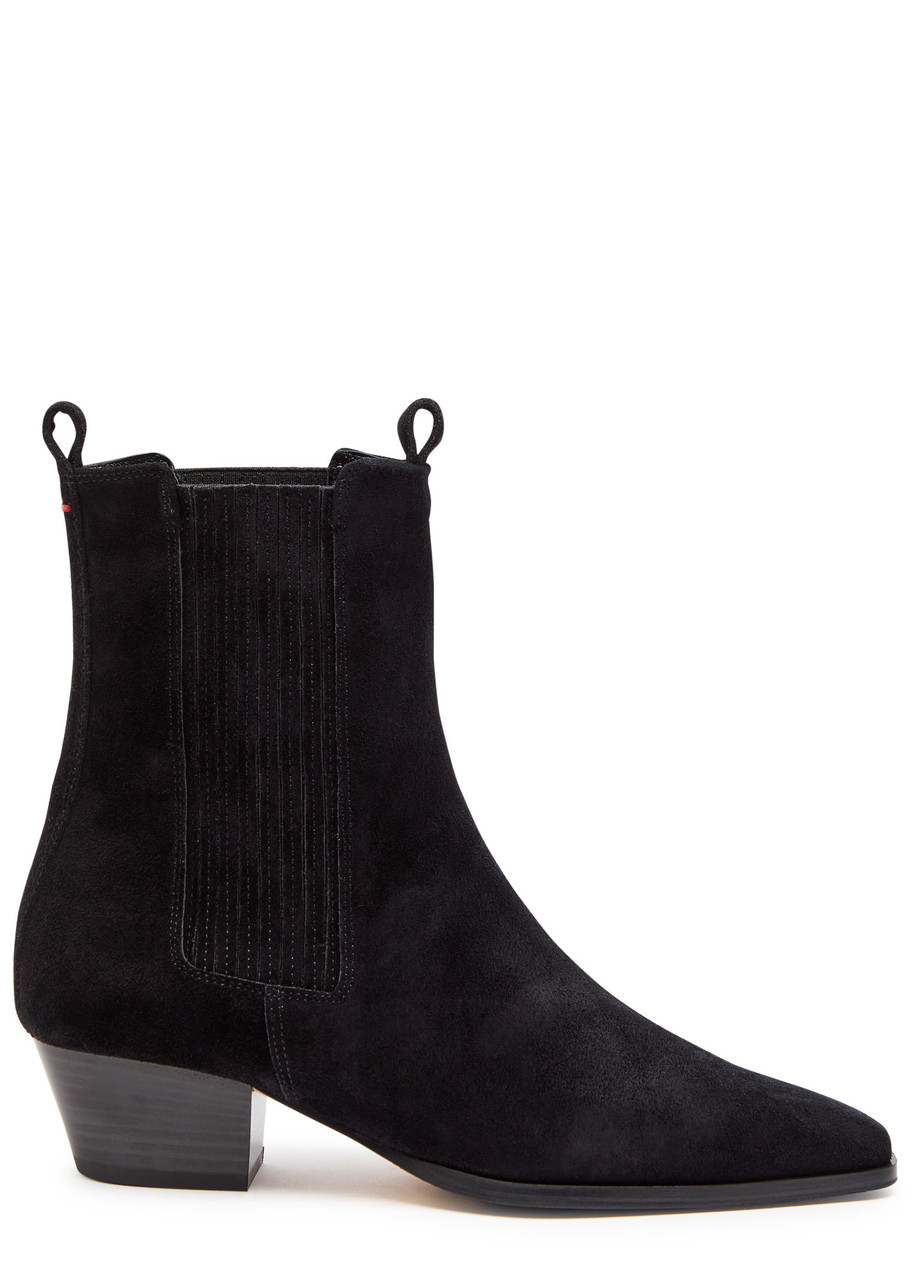Aeyde Agata 35 Suede Ankle Boots - Black - 39 (IT39/ UK6)