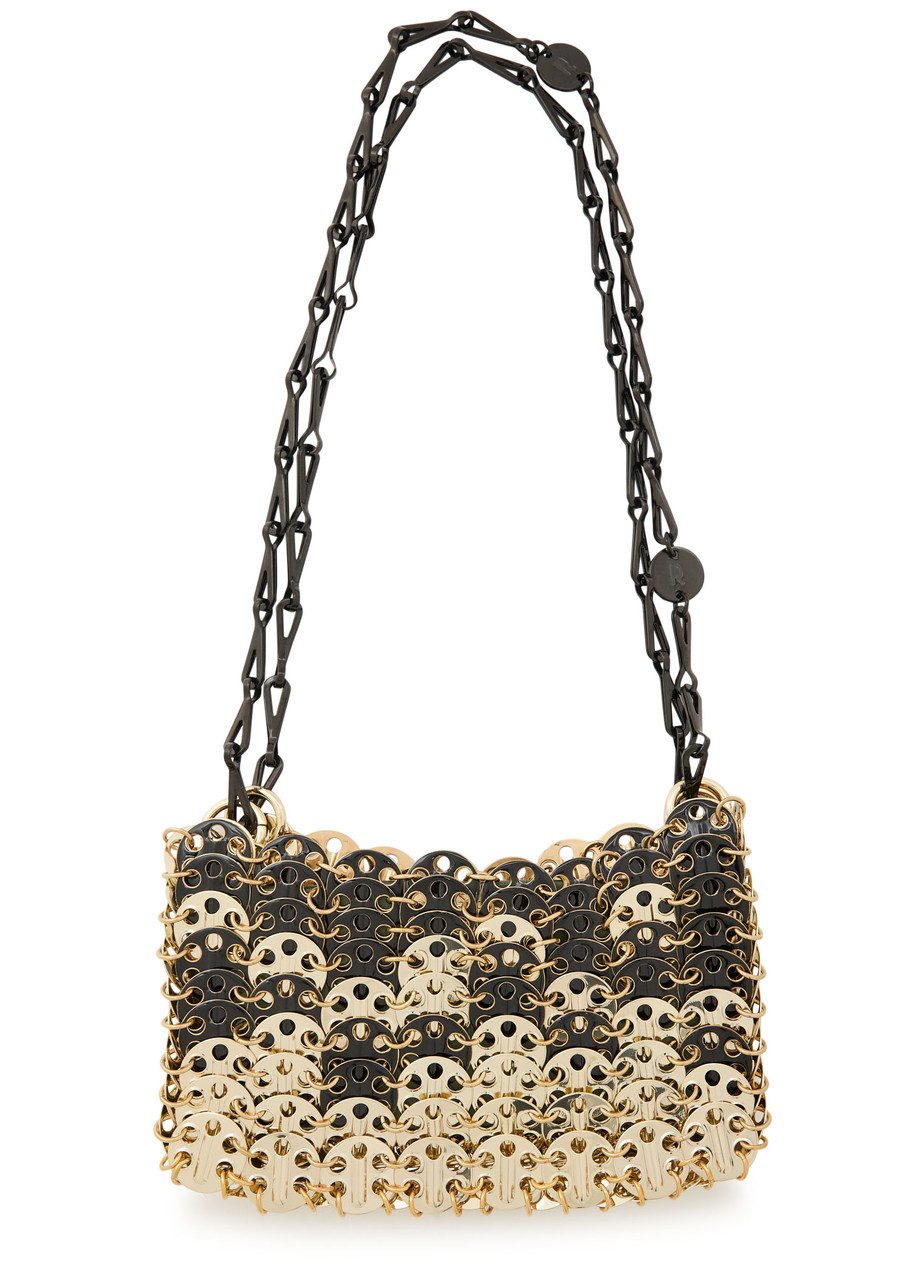 Rabanne 1969 Nano Two-tone Metal Shoulder bag - Black - One Size