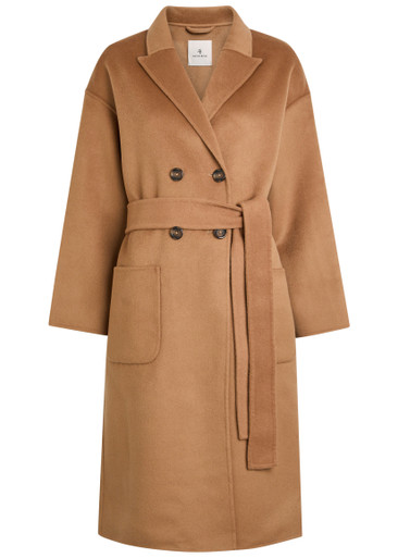 ANINE BING: Dylan belted wool and cashmere-blend coat