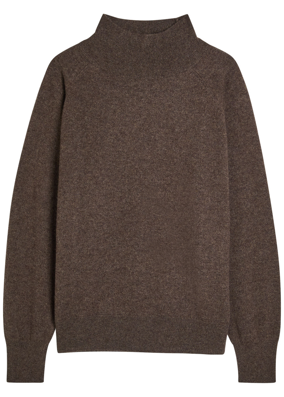 Reformation Merritt Turtleneck Cashmere Jumper - Brown - XS (UK6 / XS)