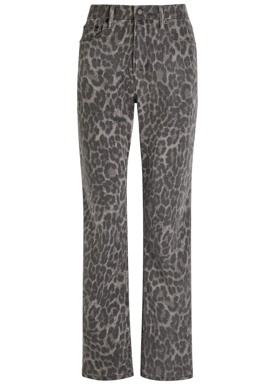 Good American Good Icon Leopard Straight-leg Jeans - Grey - 31 (W31 / UK14 / L)