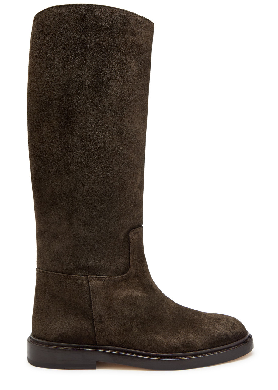 Legres Suede Knee-high Boots - Brown - 36 (IT36/ UK3)