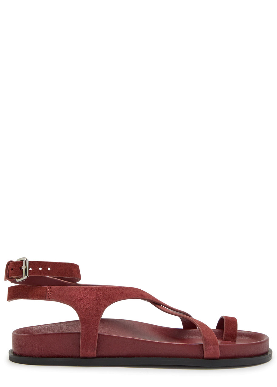 A.emery Jalen Slim Suede Sandals - Red - 41 (IT41/ UK8)