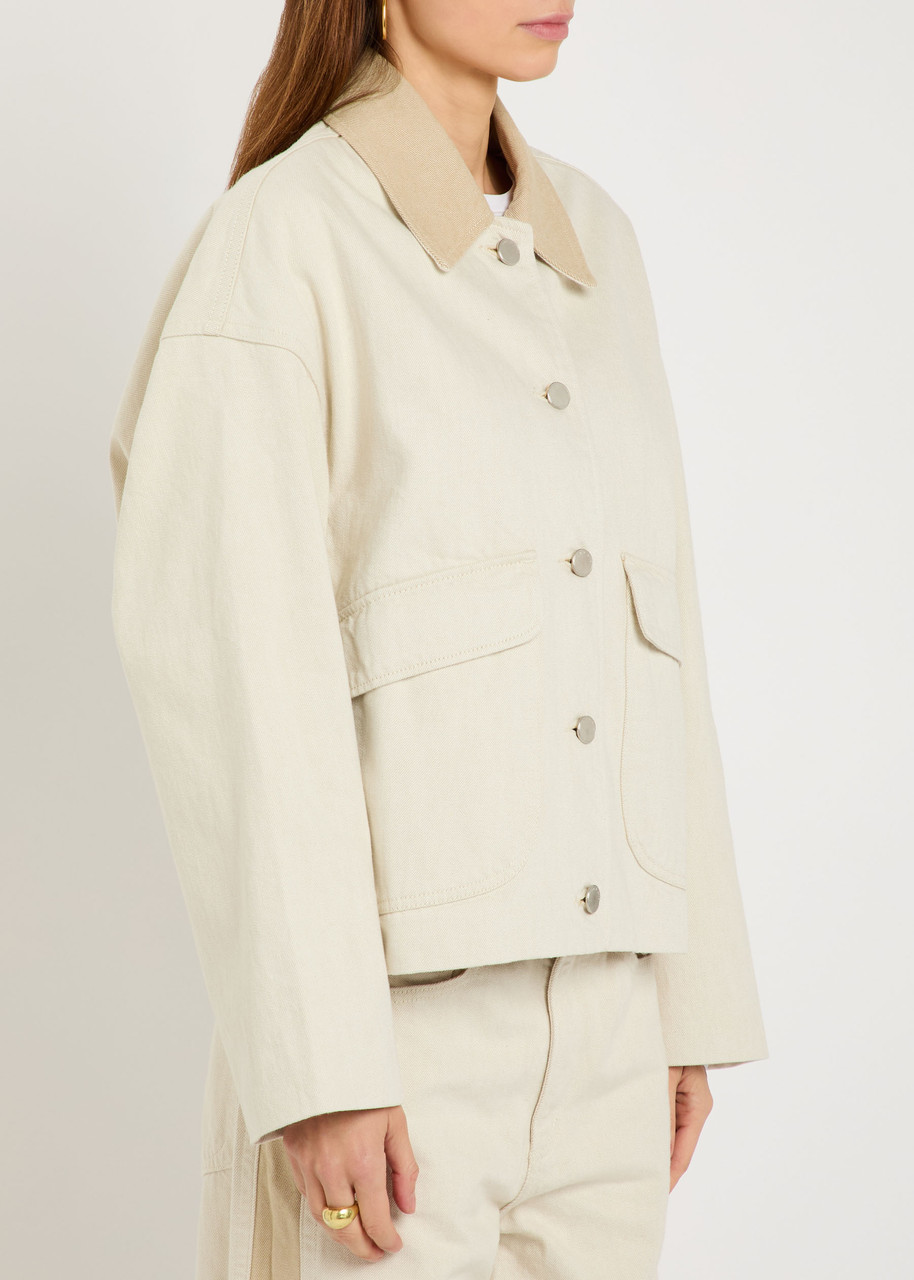  Rag & Bone Natalia Canvas Jacket - Cream - M (uk12 / M) 
