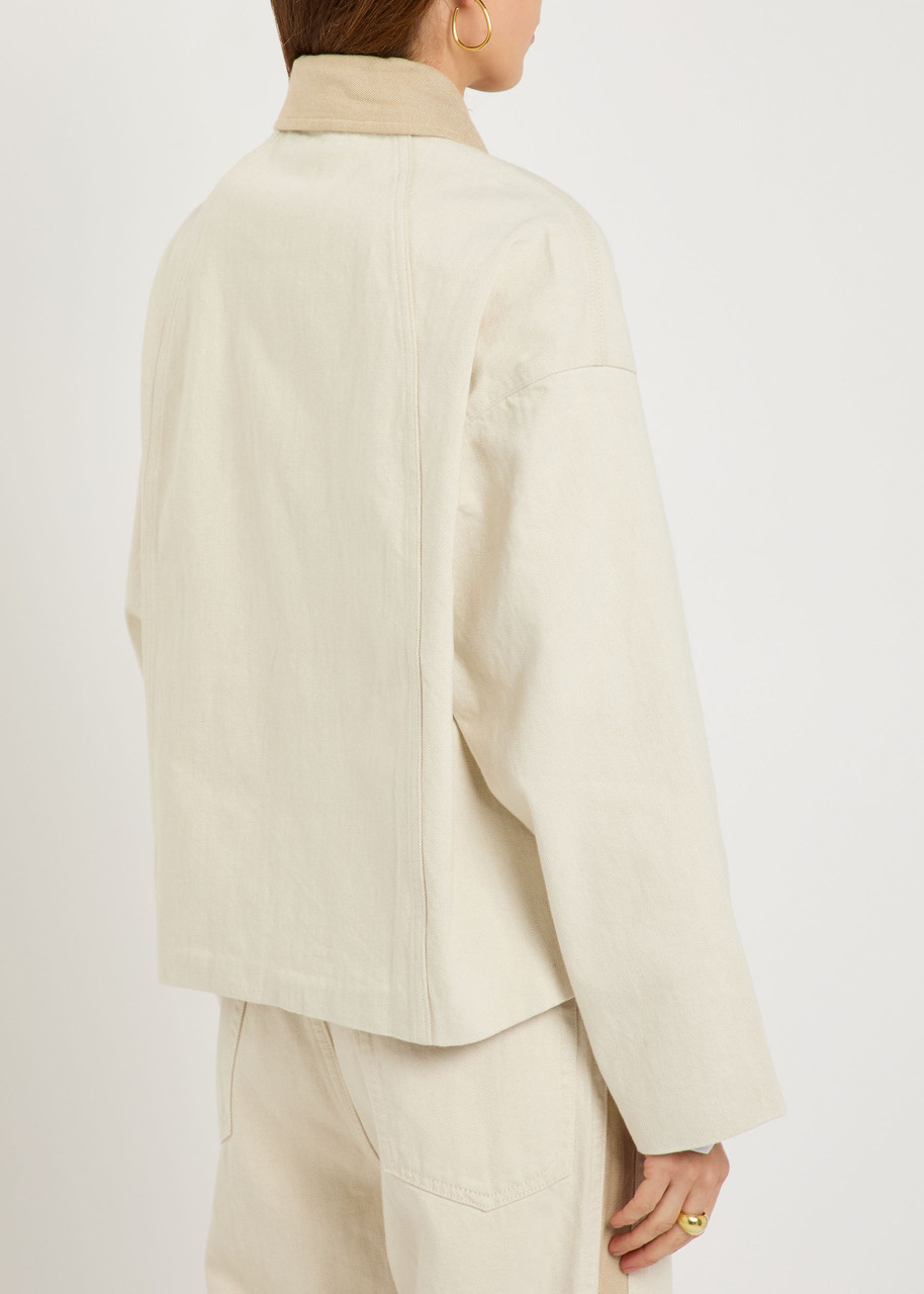  Rag & Bone Natalia Canvas Jacket - Cream - M (uk12 / M) 