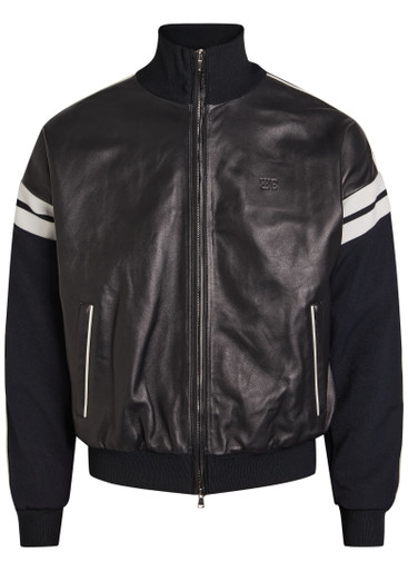 WALES BONNER Nomad leather-panelled jacket | Harvey Nichols