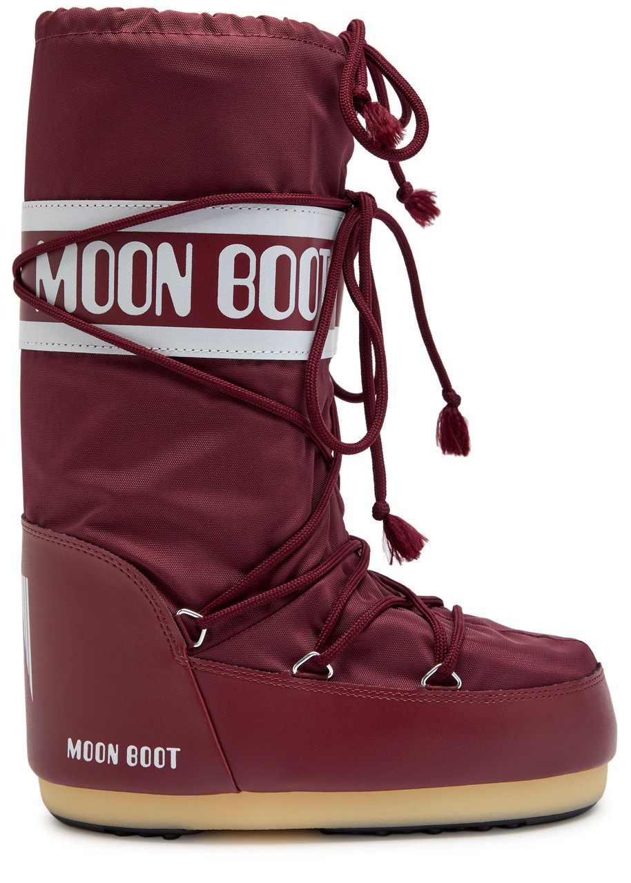 Moon Boot Icon Padded Nylon Mid-calf Snow Boots - Burgundy - 4244 (IT42 - 44 / UK9 - 11)