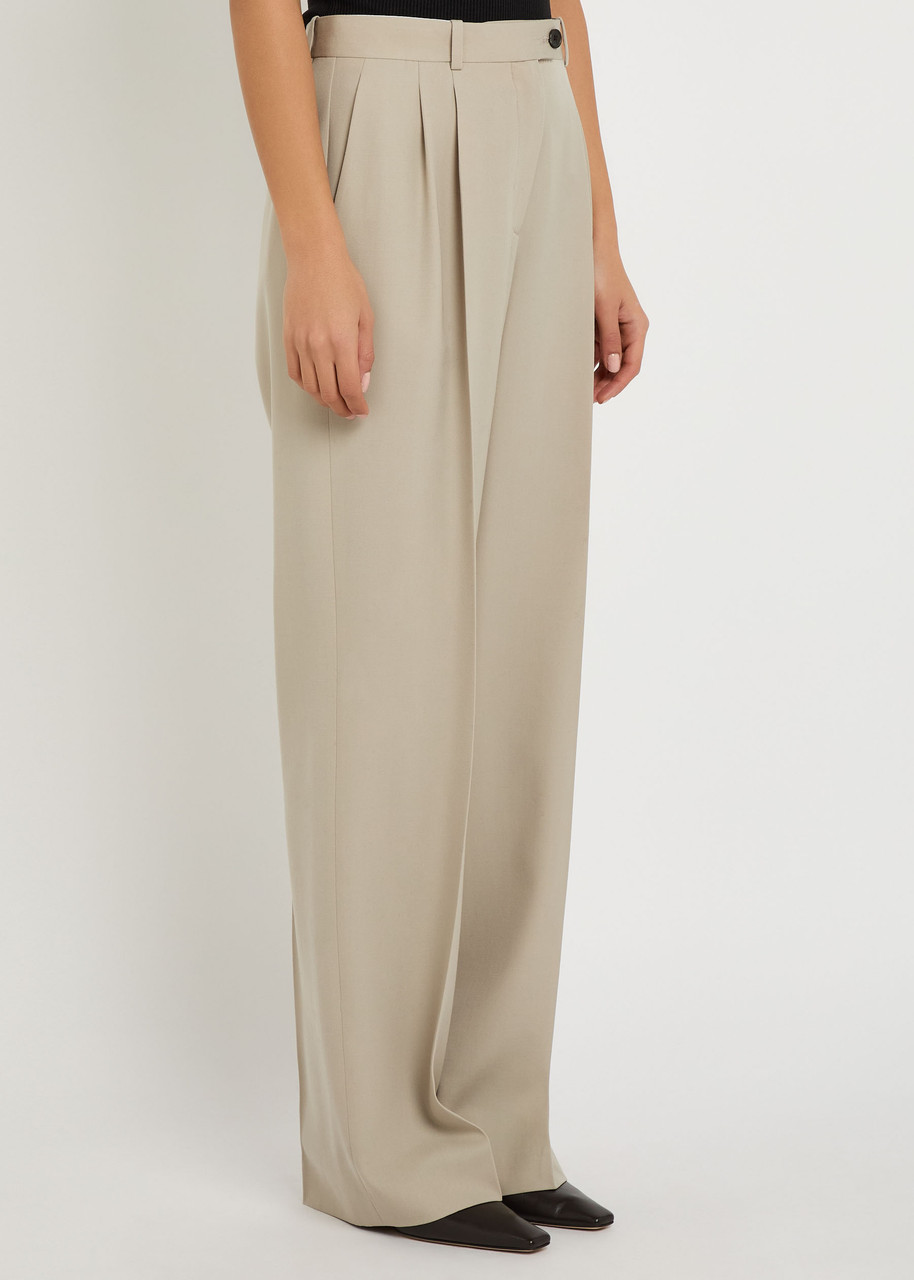 The Row Virgil Straight-leg Wool Trousers In Gray