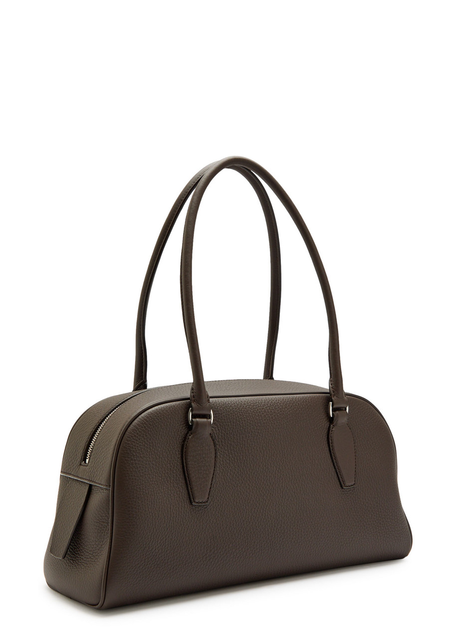 The Row India Grained Leather Shoulder Bag In Brown