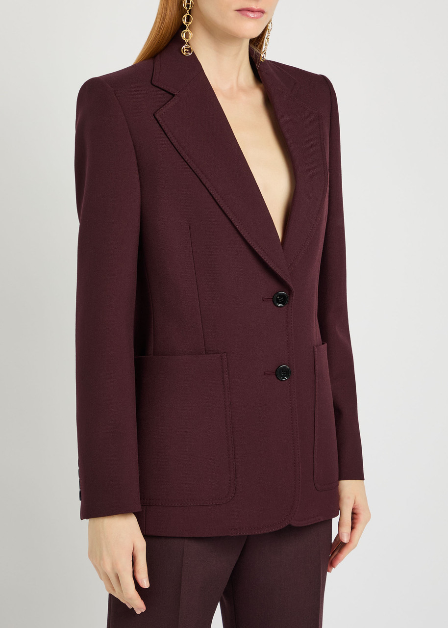 Chloé Chloe Single Breased Wool Blazer In Black