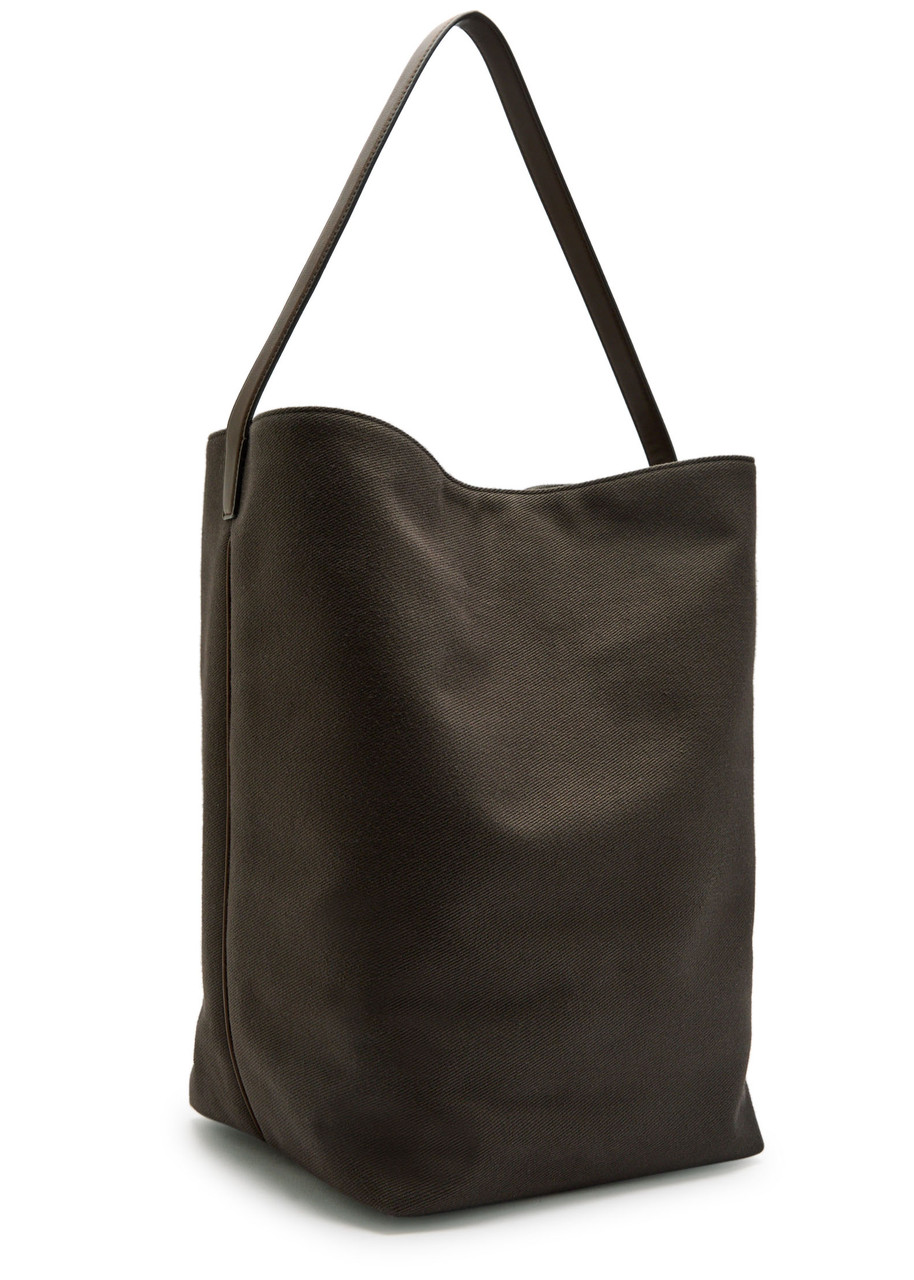 The Row Park Large Canvas Tote In Brown