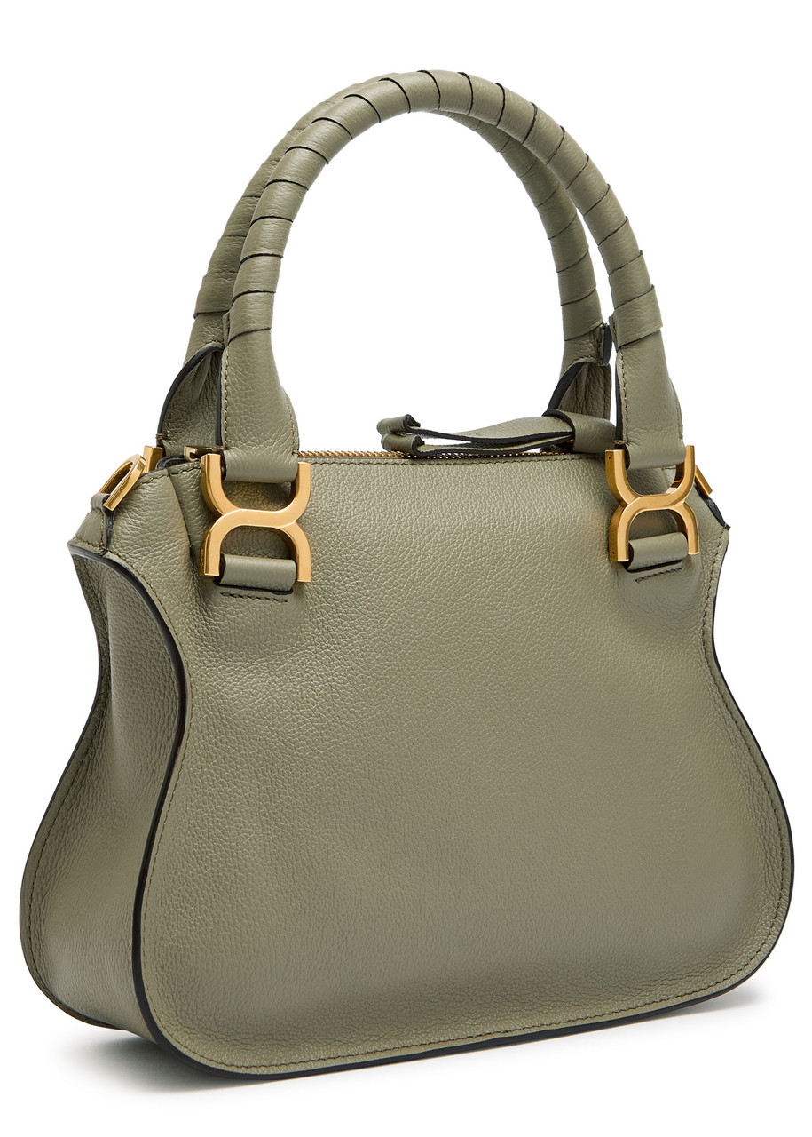 Chloé Chloe Marcie Small Leather Shoulder Bag In Green