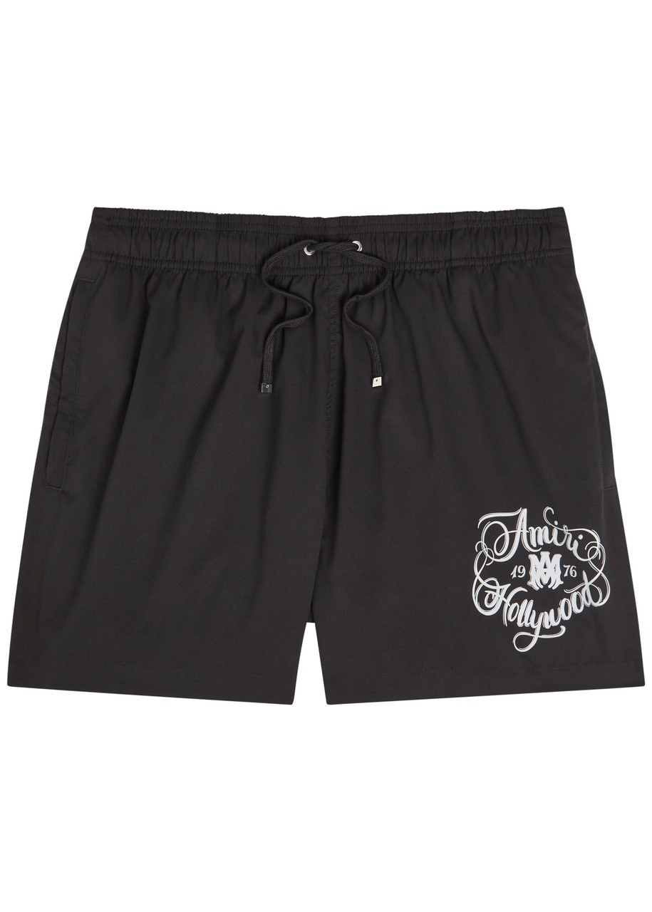 Amiri Hollywood Printed Swim Shorts – Black – S Amiri Hollywood Printed Swim Shorts – Black – S
