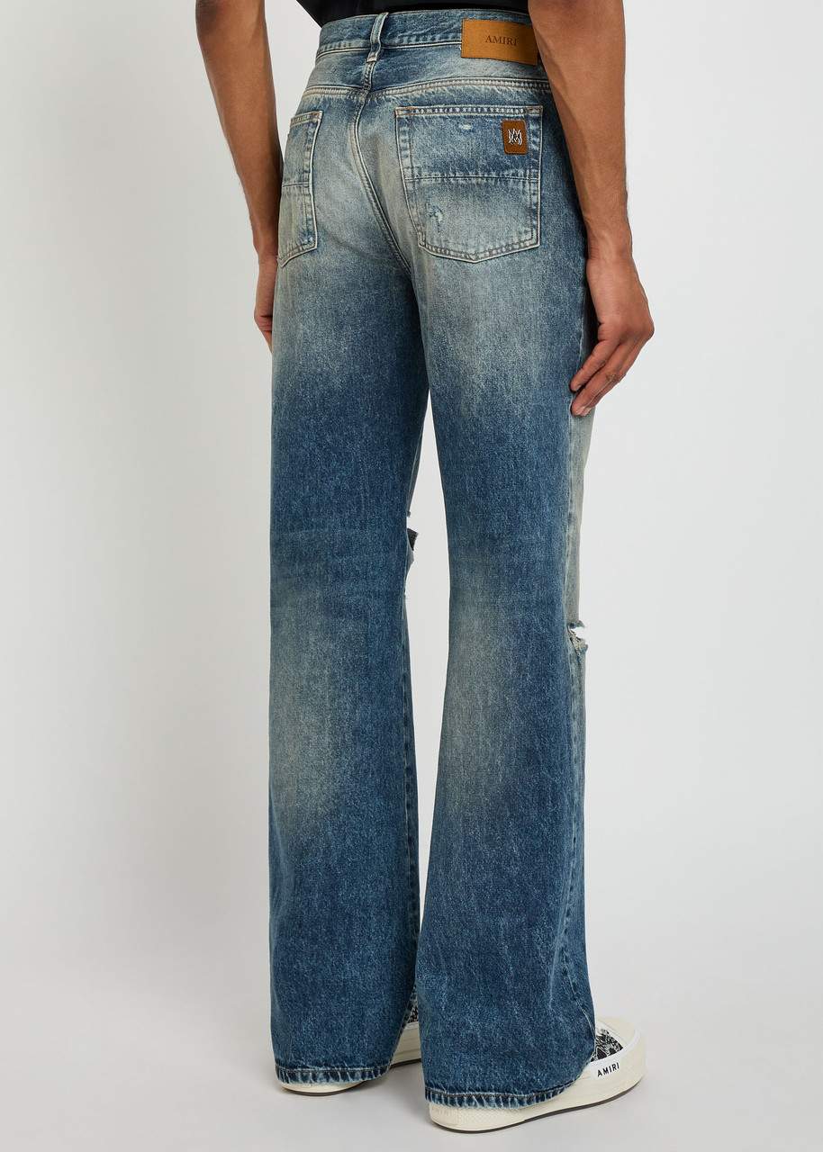  Amiri Slashed Distressed Bootcut Jeans - Denim - 36 (w36 / Xl) 