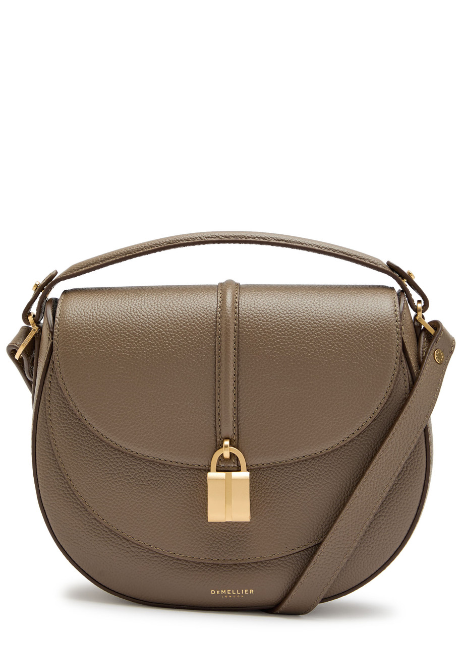 Demellier Siena Grained Leather Saddle bag - Taupe - One Size