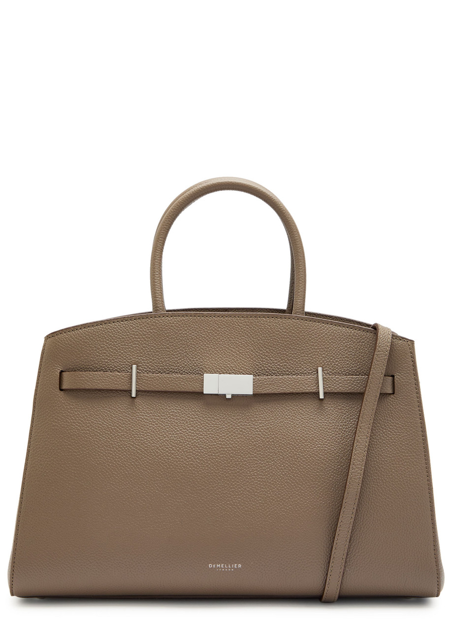 Demellier The Hudson Midi Grained Leather top Handle bag - Taupe - One Size