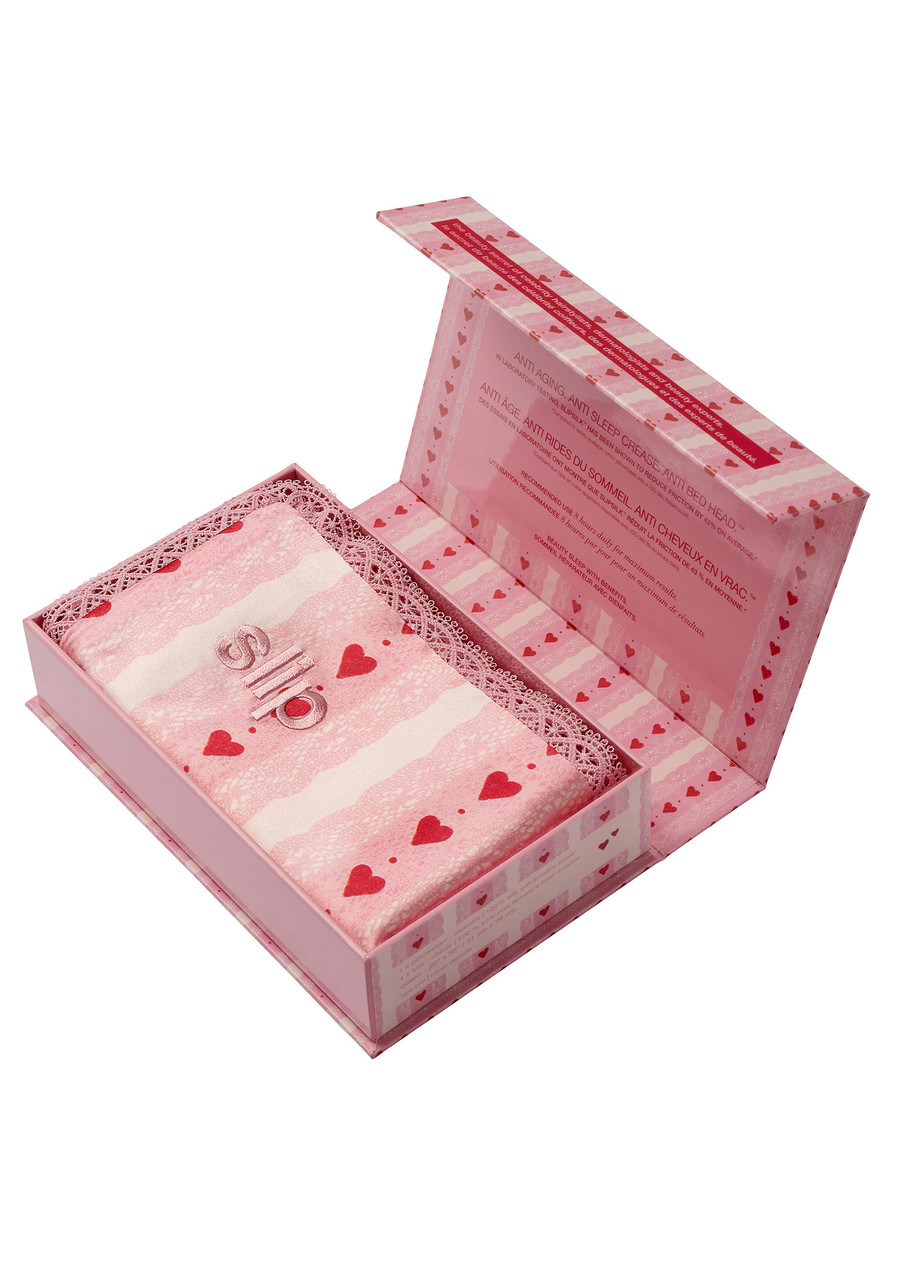  Slip Pure Silk Queen Pillowcase With Lace Trim - Sweetie 