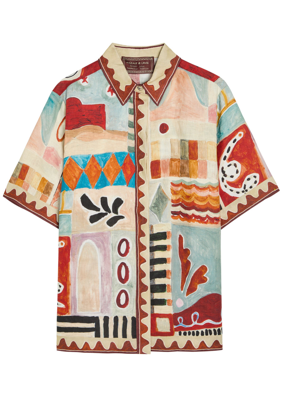 Alemais Michelle Printed Linen Shirt - Multicoloured - 8 (UK8 / S)