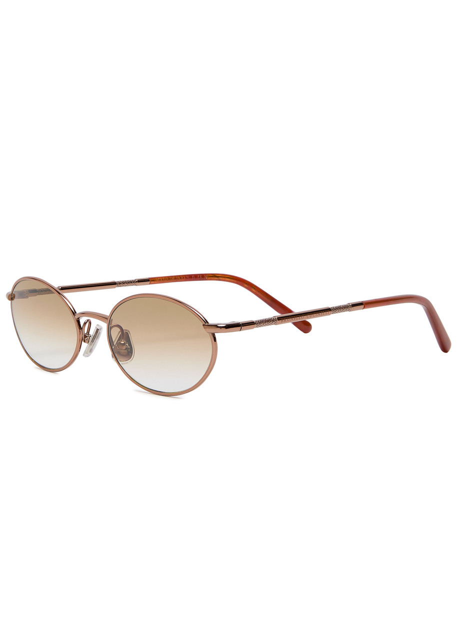 Brunello Cucinelli Oval-frame Sunglasses - Pink - One Size